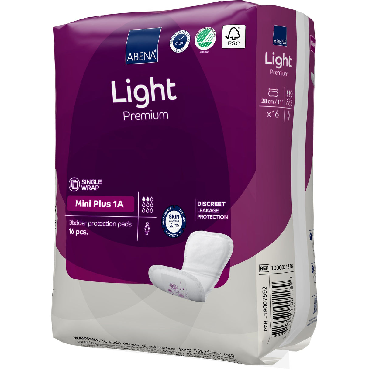 Abena Light Mini Plus 1A Bladder Control Pad - 1000017156-Pack - LL Medico