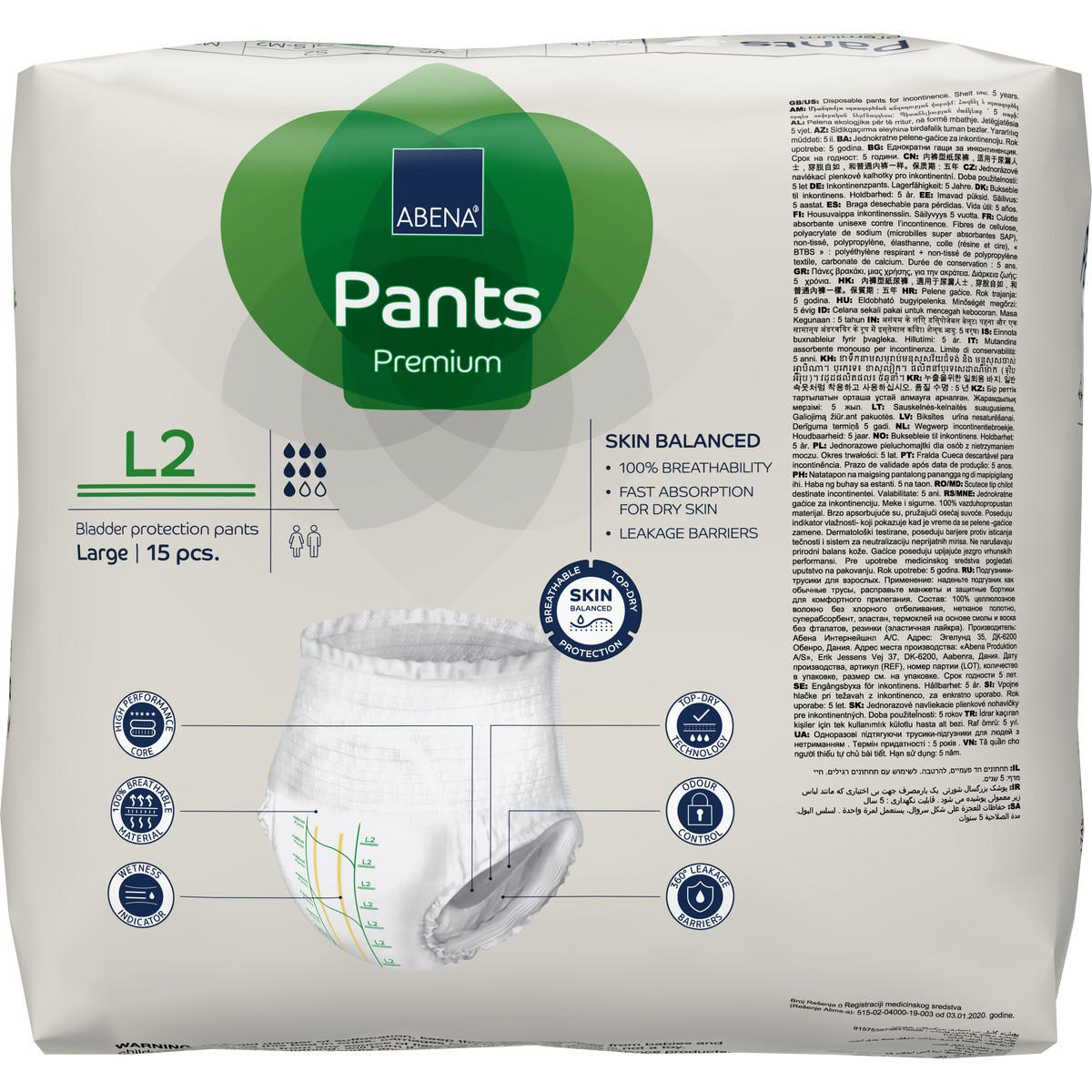 Abena Pants Premium Pull - On Underwear Level 2 - 1000021326-Pack - LL Medico