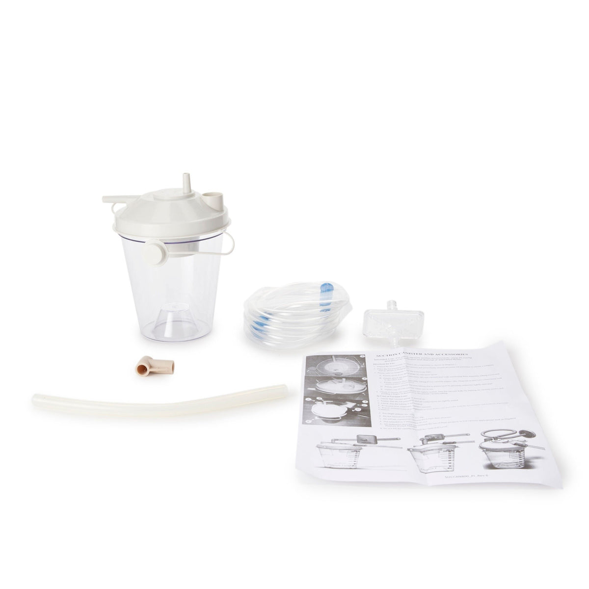 AG Industries Suction Canister Kit with Float Valve Shut-Off Lid, 800 mL - AG18600-KIT2-Single - LL Medico