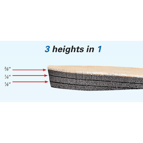 AliMed Adjustable Heel Lift, Leather/Rubber, Medium - 2970003763-Single - LL Medico