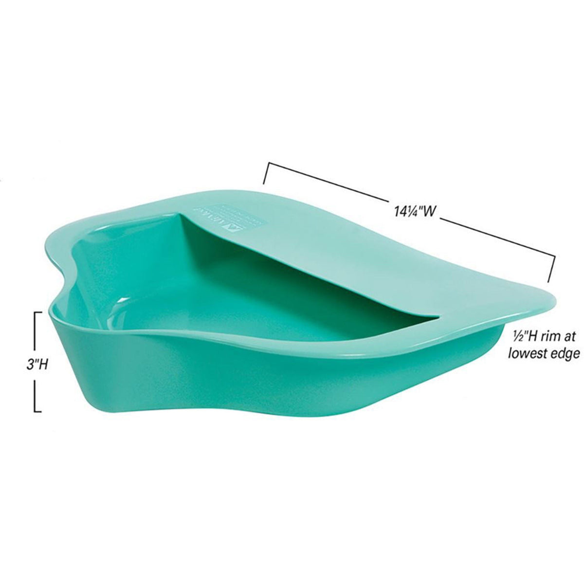 AliMed Bariatric Bedpan, Green, 15" x 14.25" x 3" - 2970008723-Single - LL Medico