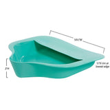 AliMed Bariatric Bedpan, Green, 15" x 14.25" x 3" - 2970008723-Single - LL Medico