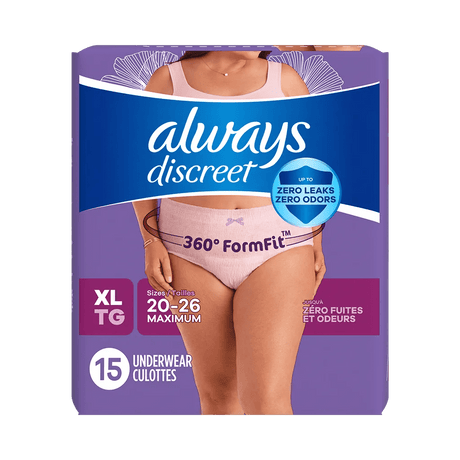 Always Discreet Maximum Protection Underwear for Women - 10037000887611-Pack - LL Medico