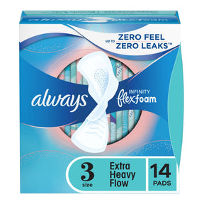 Always Infinity Size 3 Extra Heavy Flow Pads with Wings, Unscented - 03700089909-Pack - LL Medico