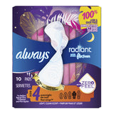 Always Radiant Overnight Pads, Size 4 - 03700081811-Box - LL Medico