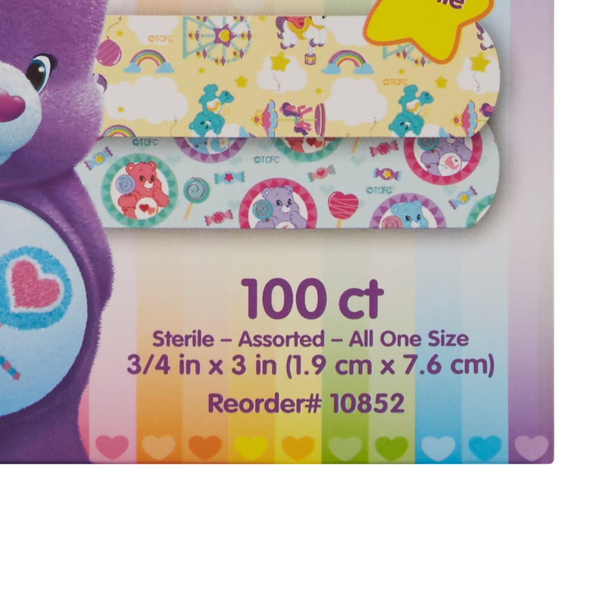 American White Cross Care Bears Adhesive Bandages, Sterile, 3/4 In x 3 In - 10852-Box - LL Medico