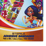 American White Cross First Aid DC Super Hero Girls Adhesive Bandages, Sterile, 3/4 In x 3 In - 10859-Box - LL Medico