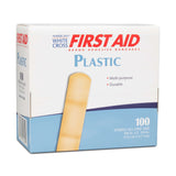American White Cross First Aid Plastic Adhesive Bandages, Sterile, 5/8" x 2 1/4" - 1010300-Box - LL Medico