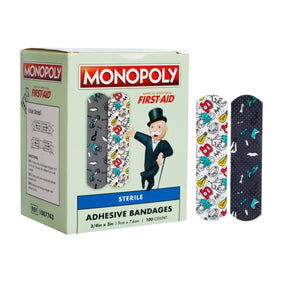 American White Cross Kid Design Adhesive Bandages, Monopoly, Sterile, 3/4" x 3" - 1087743-Box - LL Medico