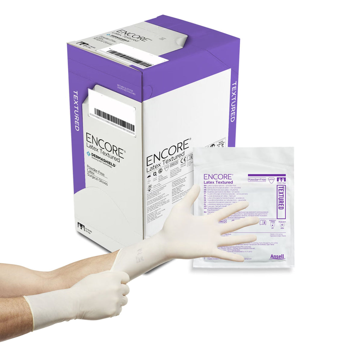 Ansell Encore Acclaim Latex Surgical Gloves, Powder-Free, Sterile - 5785002-Pair - LL Medico