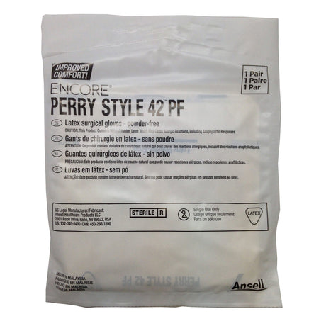 Ansell Encore Perry Style 42 PF Latex Surgical Gloves, Sterile, Powder-Free - 5711101PF-Box - LL Medico
