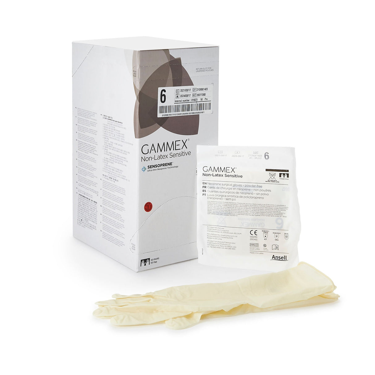 Ansell Gammex Non-Latex Sensitive Polychloroprene Surgical Glove - 20277260-Box - LL Medico
