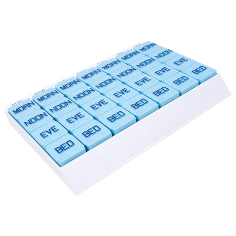 Apex Medi Tray Pill Organizer, 7 Day, 4 Dose, Morn Noon Eve Bed - 70027L-Single - LL Medico