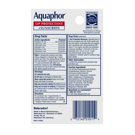 Aquaphor Lip Protectant + SPF 30 - 07214001011-Box - LL Medico