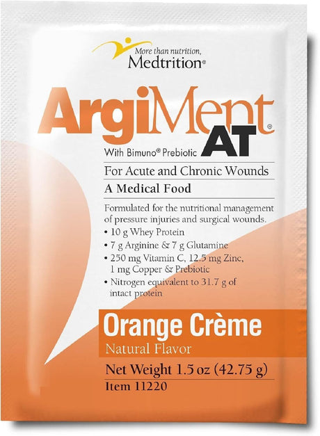 ArgiMent AT Medical Food Oral Supplement, Orange Crème, 1.5 oz Packet - 11220-Single - LL Medico
