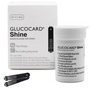 Arkray Glucocard Shine Blood Glucose Test Strips, 50 Count - 542050-Box - LL Medico