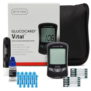 Arkray Glucocard Vital Blood Glucose Meter Kit - 761100-Box - LL Medico