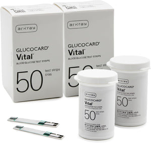 Arkray Glucocard Vital Blood Glucose Test Strips, 50 Count - 760050-Box - LL Medico