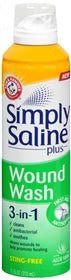 Arm & Hammer Simply Saline Plus Wound Wash 3-in-1 First Aid Antiseptic, Sting-Free, Aloe Vera, 7.1 fl oz - 02260008557-Single - LL Medico