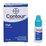 Ascensia Contour Blood Glucose Control Solution, High Level, 2.5 mL - ASC7111-Single - LL Medico