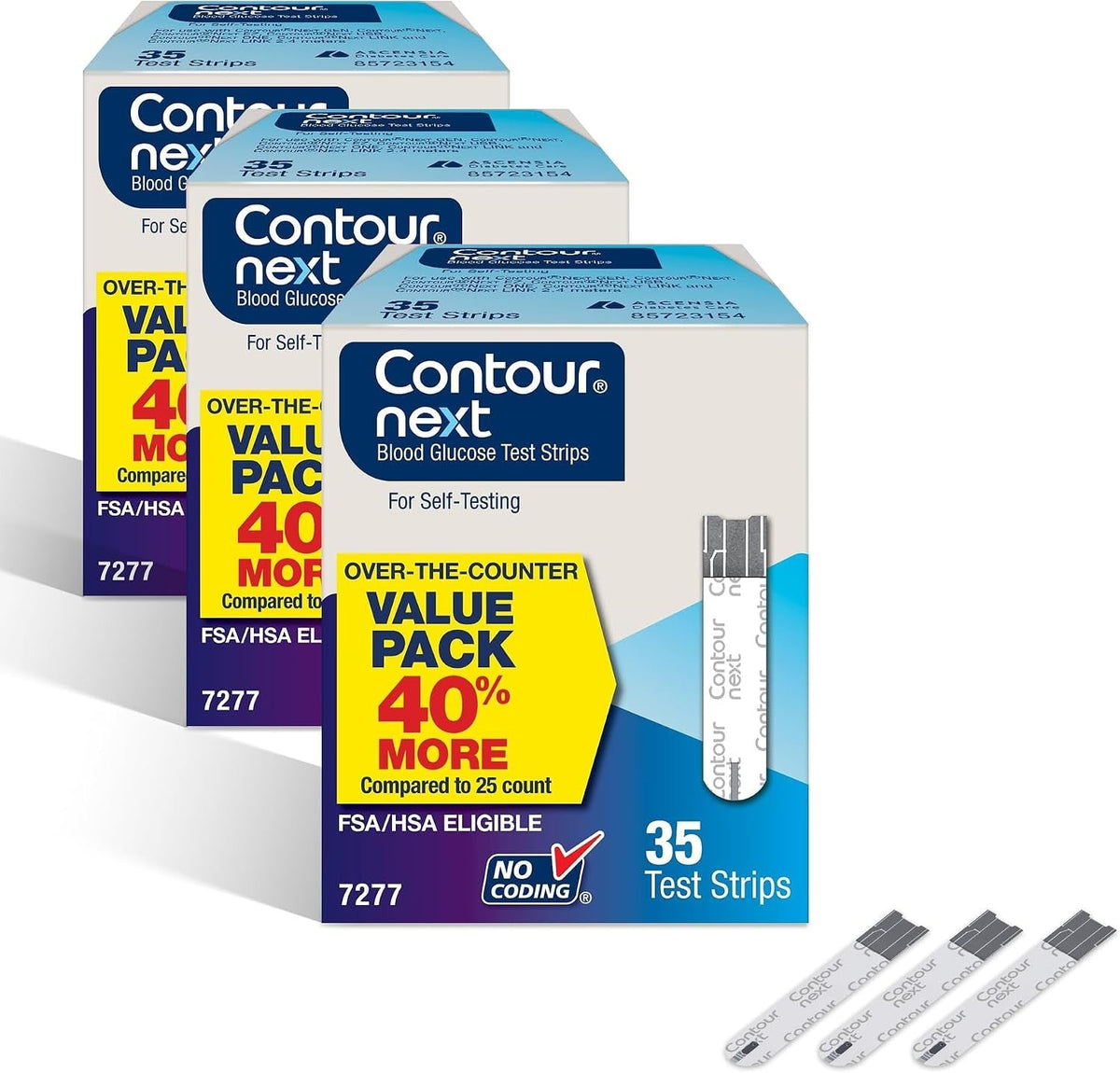 Ascensia Contour Next Blood Glucose Test Strips - 7277-Box - LL Medico