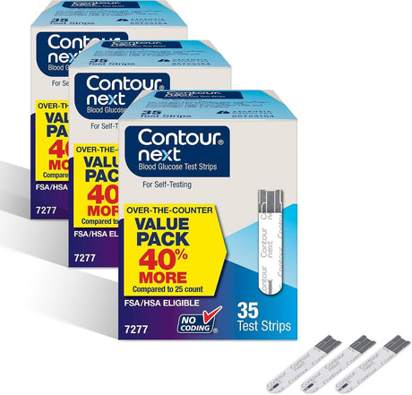 Ascensia Contour Next Blood Glucose Test Strips - 7277-Box - LL Medico