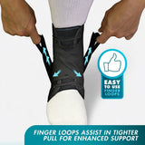 ASO Speed Lacer Ankle Brace with Hook and Loop Strap Closure, Lace Up Front - 223611-Single - LL Medico