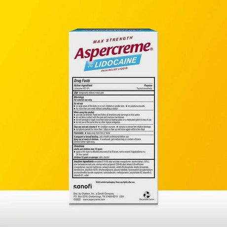 Aspercreme Lidocaine Fragrance - Free Pain Relief Roll - On - 4116705810 - LL Medico