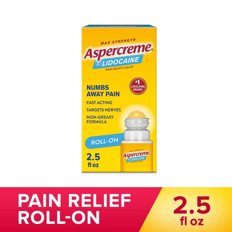 Aspercreme Lidocaine Fragrance - Free Pain Relief Roll - On - 4116705810 - LL Medico