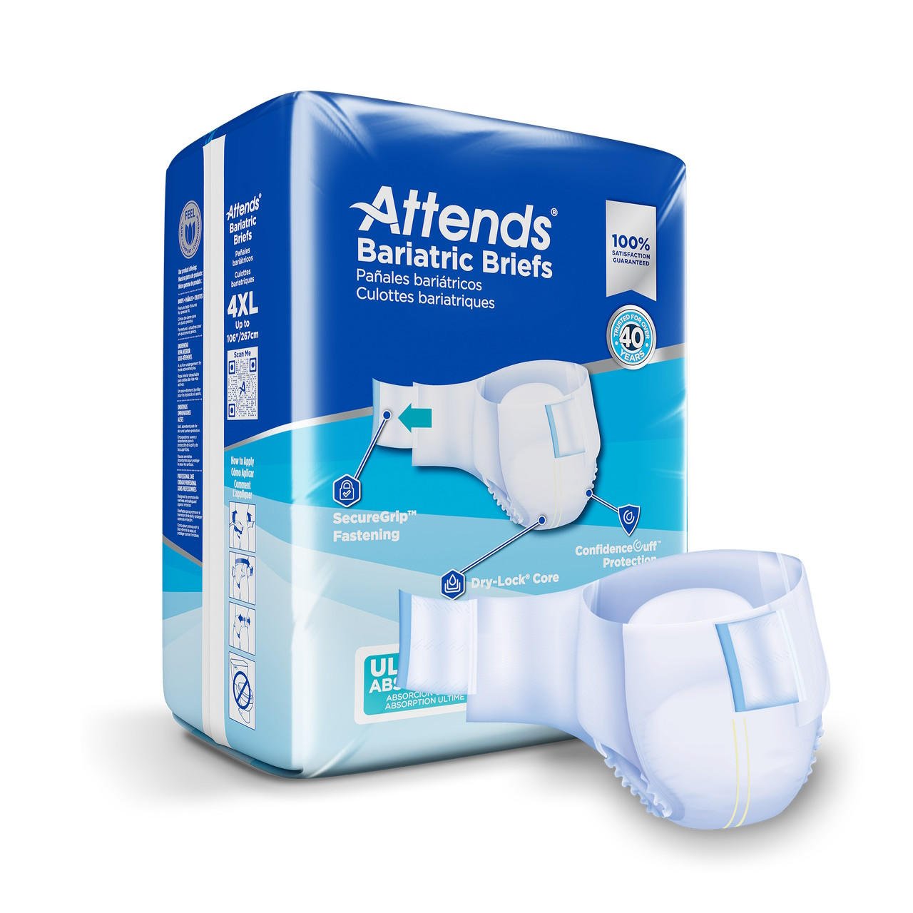 Attends Bariatric Briefs (2XL, 3XL, 4XL, 5XL) | LL Medico