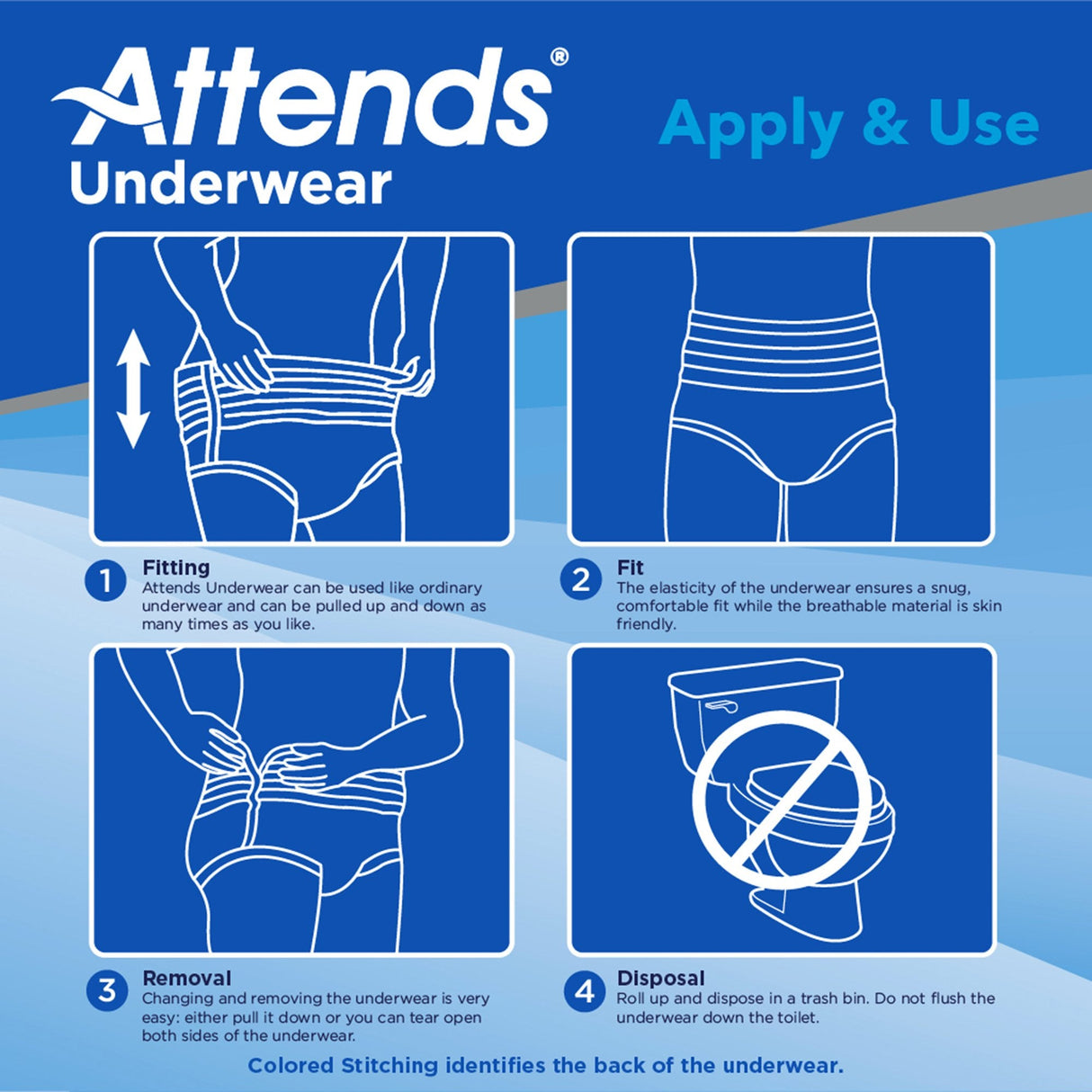 Attends Bariatric Incontinence Underwear, Overnight Absorbency, 3XL - AU60-Case - LL Medico