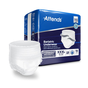 Attends Bariatric Incontinence Underwear, Overnight Absorbency, 3XL - AU60-Sample - LL Medico