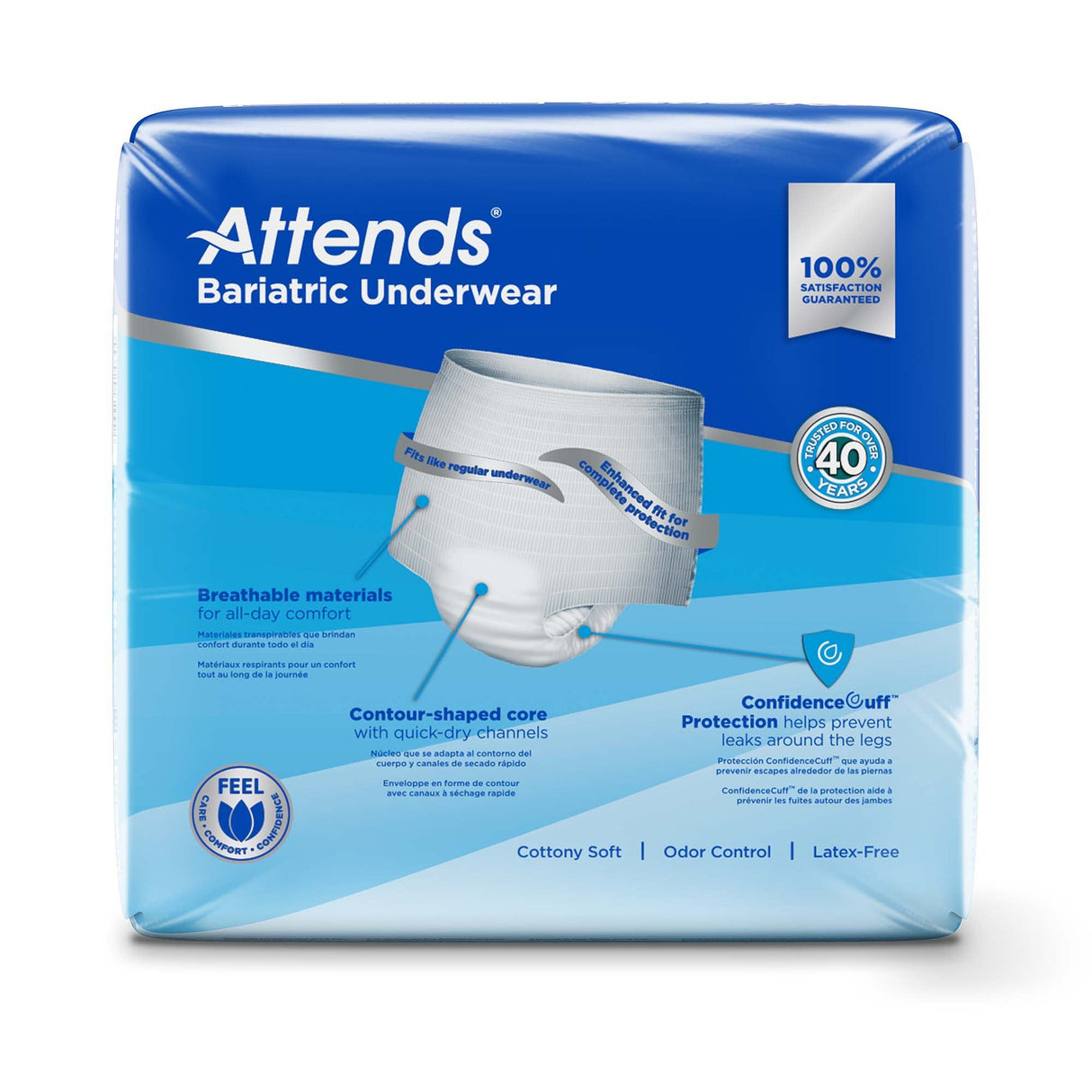Attends Bariatric Incontinence Underwear, Ultimate Absorbency, 2XL - AU50-Sample - LL Medico