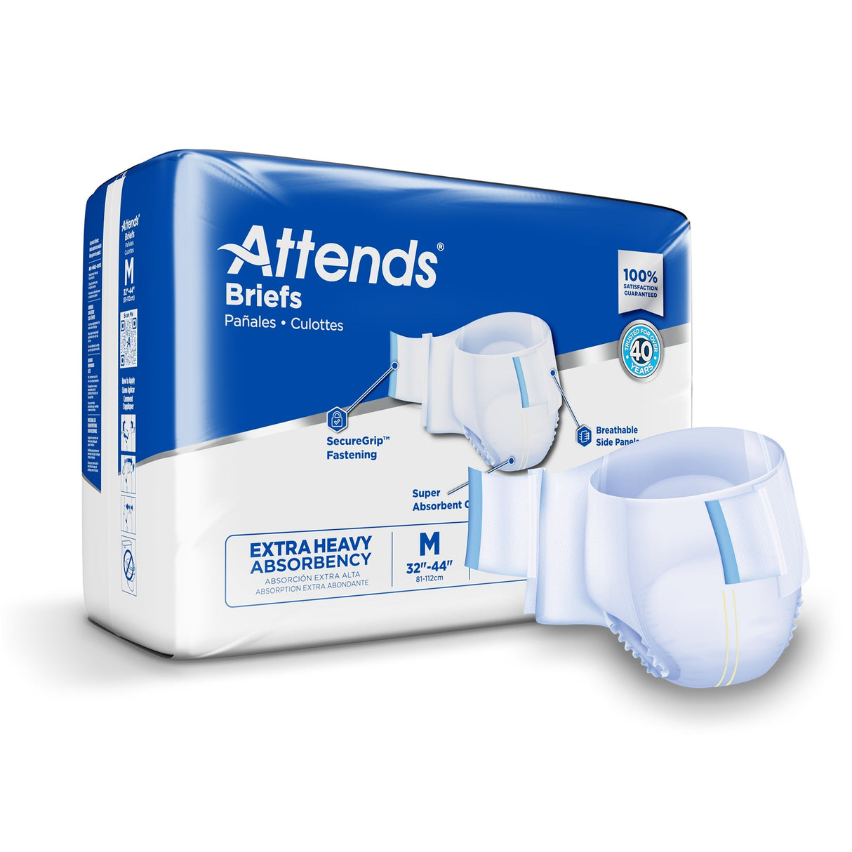 Attends Briefs, Extra Heavy Absorbency - DDP20-Pack - LL Medico