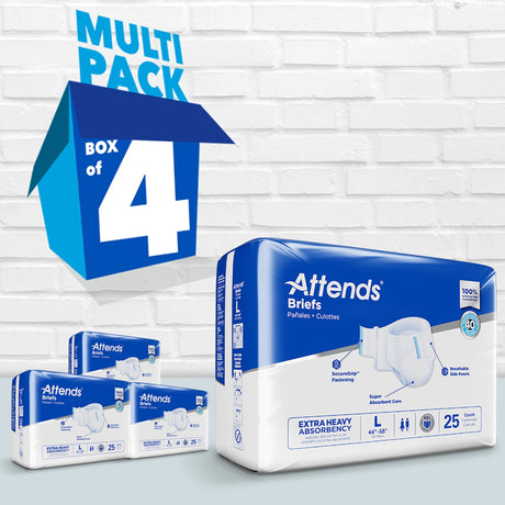 Attends Briefs, Extra Heavy Absorbency - DDP40-Pack - LL Medico
