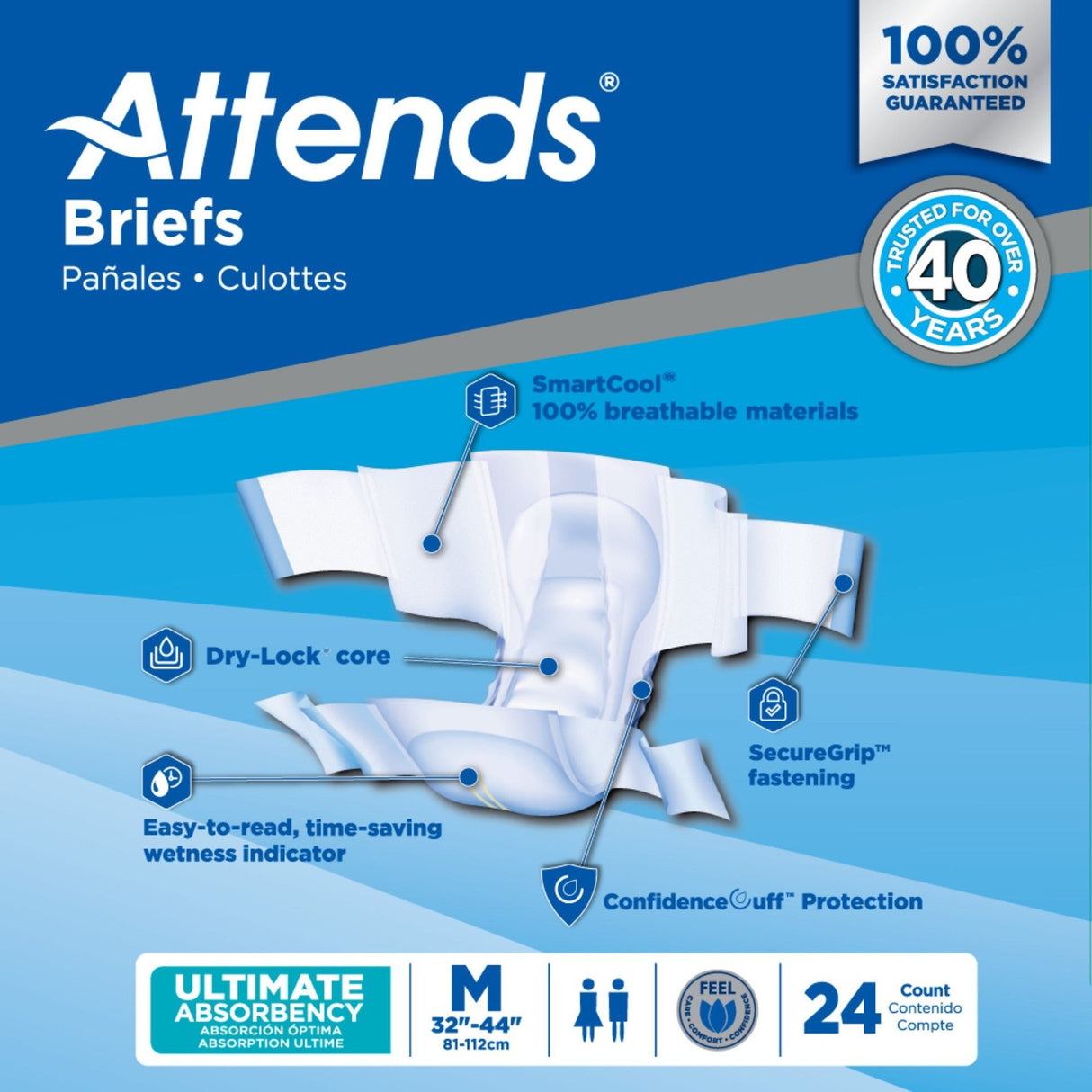 Attends Briefs, Ultimate Absorbency - DDC20-Pack - LL Medico