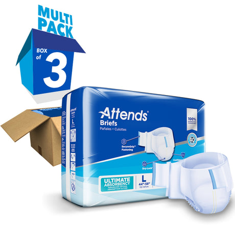 Attends Briefs, Ultimate Absorbency - DDC30-Case - LL Medico