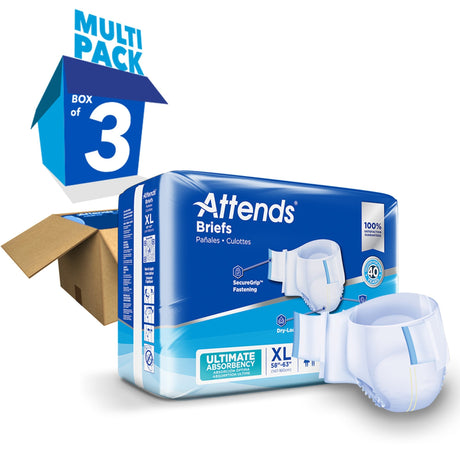 Attends Briefs, Ultimate Absorbency - DDC40-Case - LL Medico