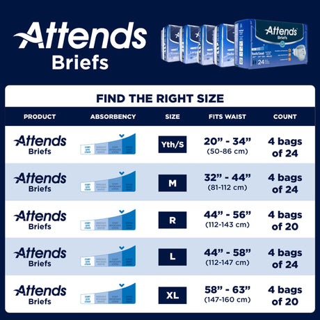 Attends Briefs, Youth/Small - DD10-Pack - LL Medico