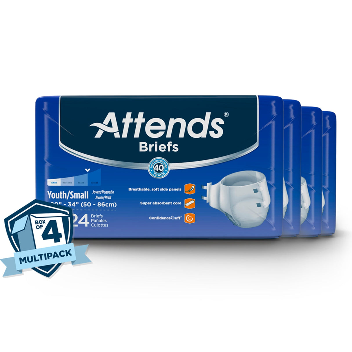 Attends Briefs, Youth/Small - DD10-Pack - LL Medico