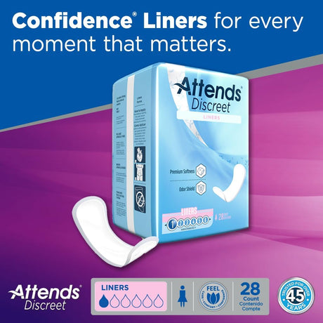 Attends Discreet Liners - ADLINER-Case - LL Medico