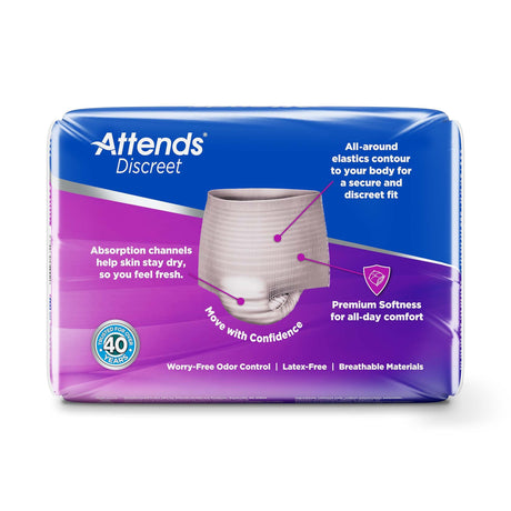 Attends Discreet Underwear for Women, Ultimate Absorbency - ADUF20-Pack - LL Medico