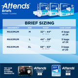 Attends Incontinence Briefs, Maximum Absorbency - DDA40-Pack - LL Medico