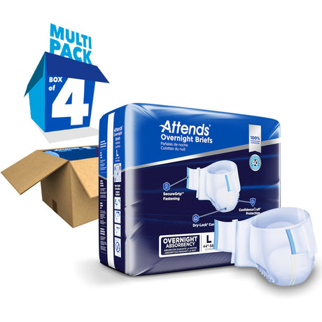 Attends Overnight Briefs, Overnight Absorbency - DDEW30-Case - LL Medico