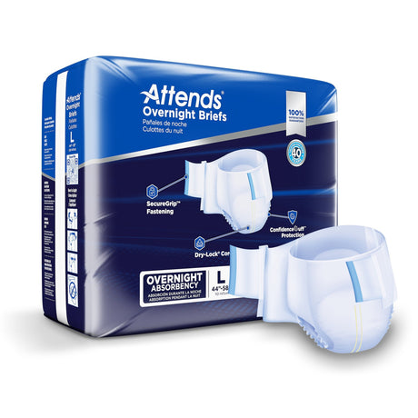 Attends Overnight Briefs, Overnight Absorbency - DDEW30-Sample - LL Medico
