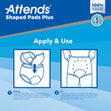 Attends Shaped Pads Plus, Ultimate Absorbency - SPDPA-Pack - LL Medico
