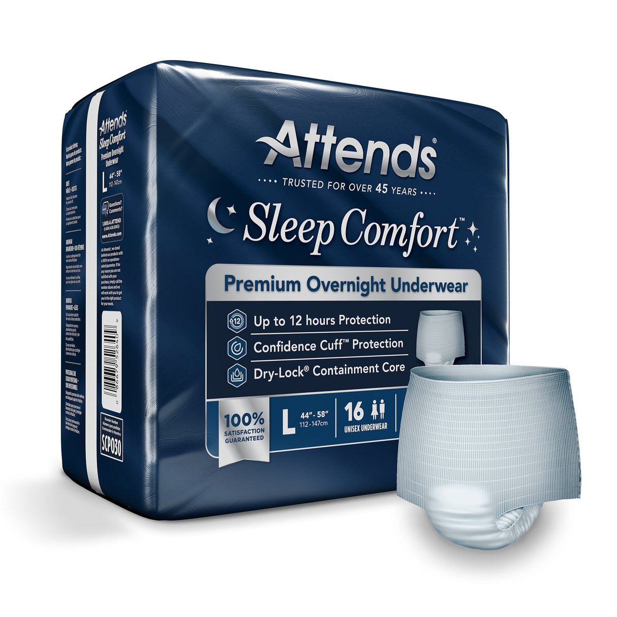 Attends Sleep Comfort Premium Overnight Underwear - SCPO30-Sample - LL Medico
