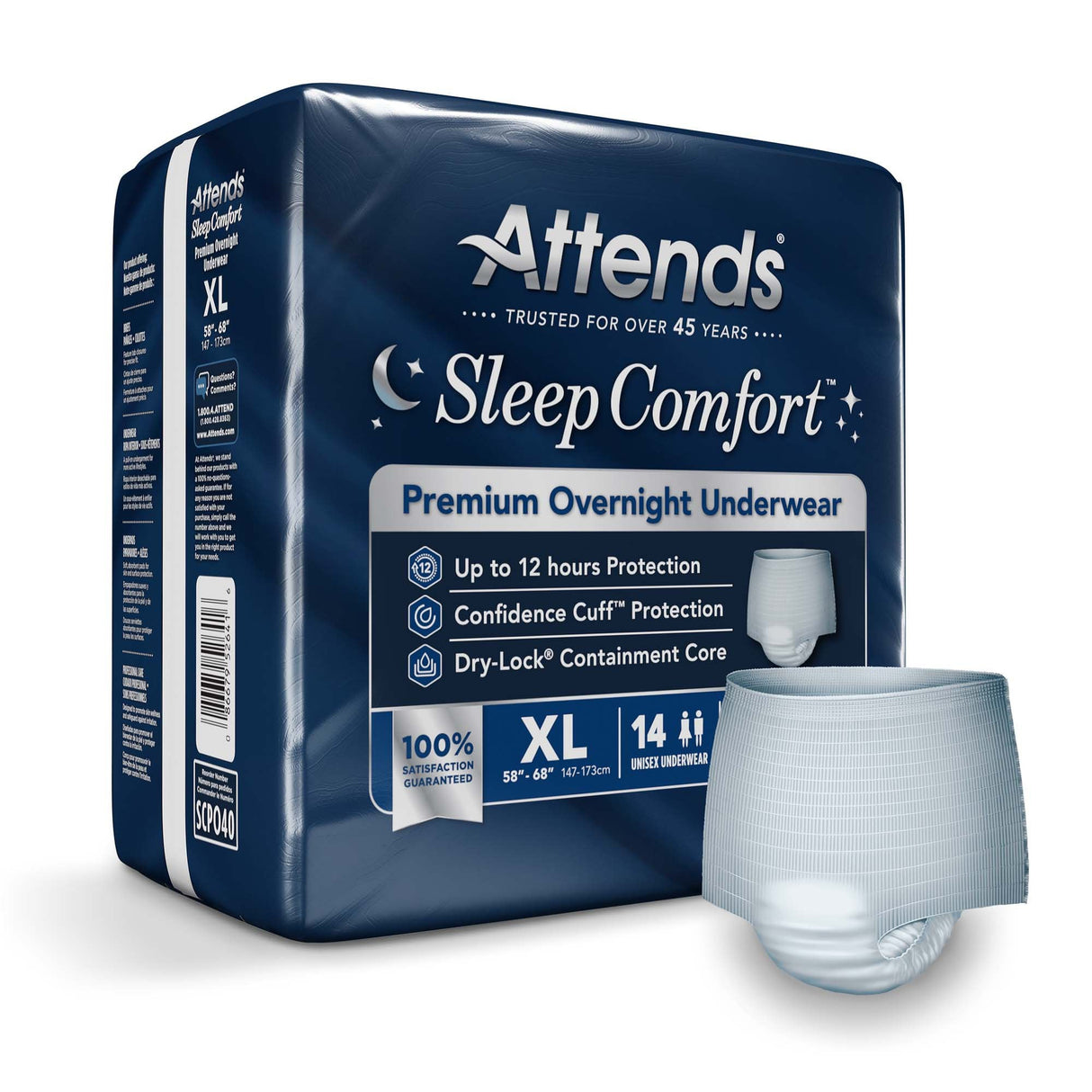 Attends Sleep Comfort Premium Overnight Underwear - SCPO40-Sample - LL Medico