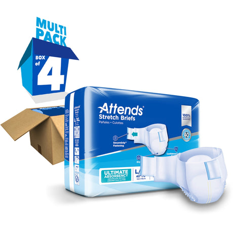Attends Stretch Briefs, Ultimate Absorbency - DDSLXL-Pack - LL Medico