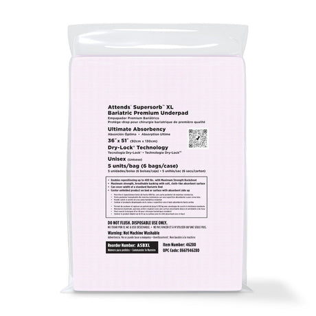 Attends Supersorb Bariatric Premium Underpads - ASBXL-Pack - LL Medico